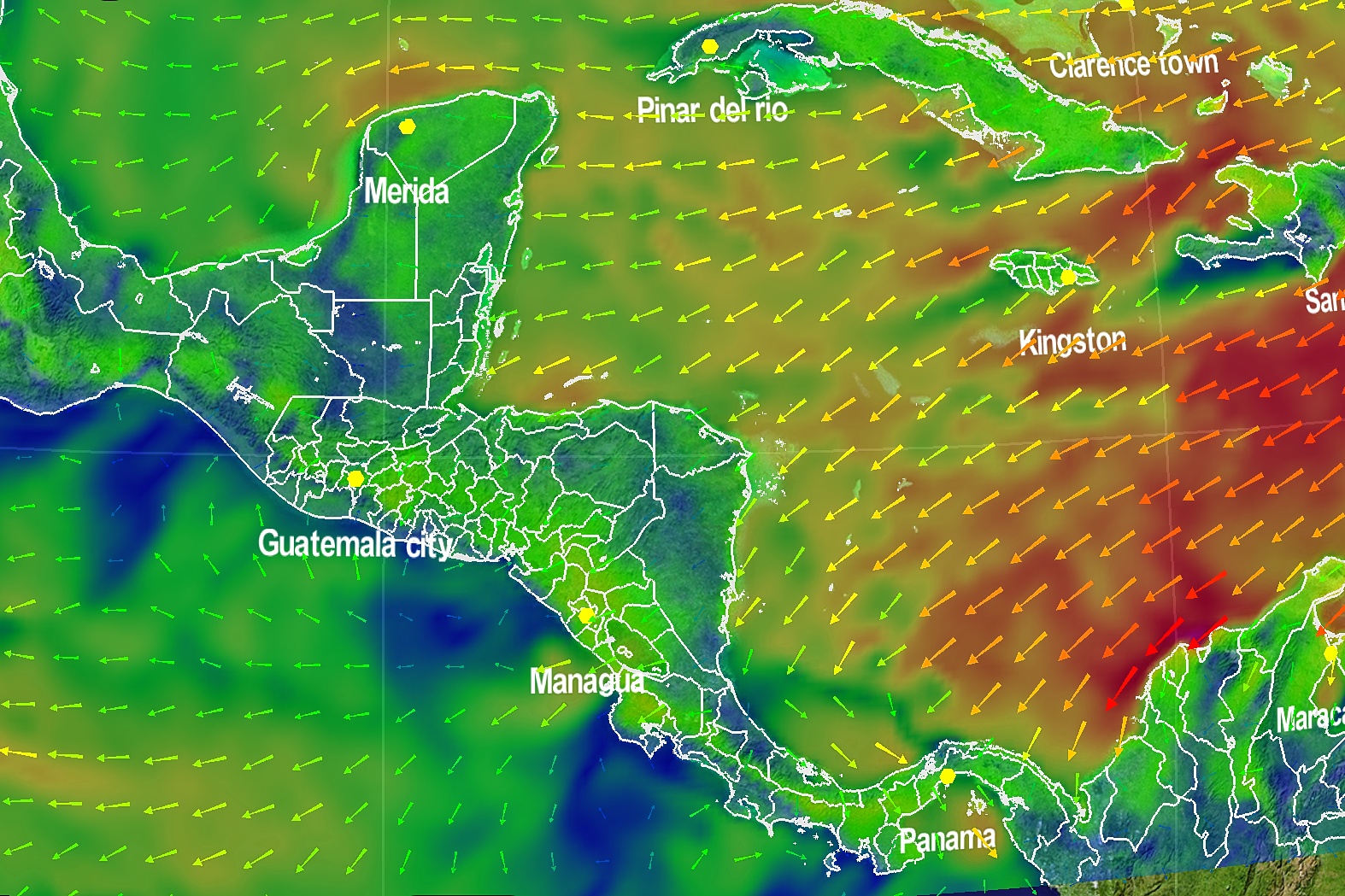 Vientos Acelerados Del Caribe Desde Yucatán A Costa Rica Climaya 