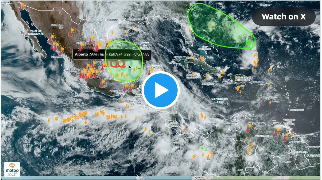 Se Ha Formado La Tormenta Tropical Alberto En El Golfo De M Xico Climaya