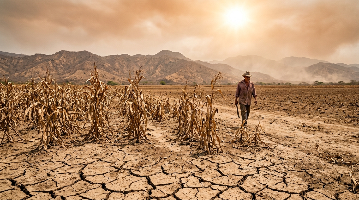 Suelos agrietados y pérdidas agrícolas en el Corredor Seco por la sequía