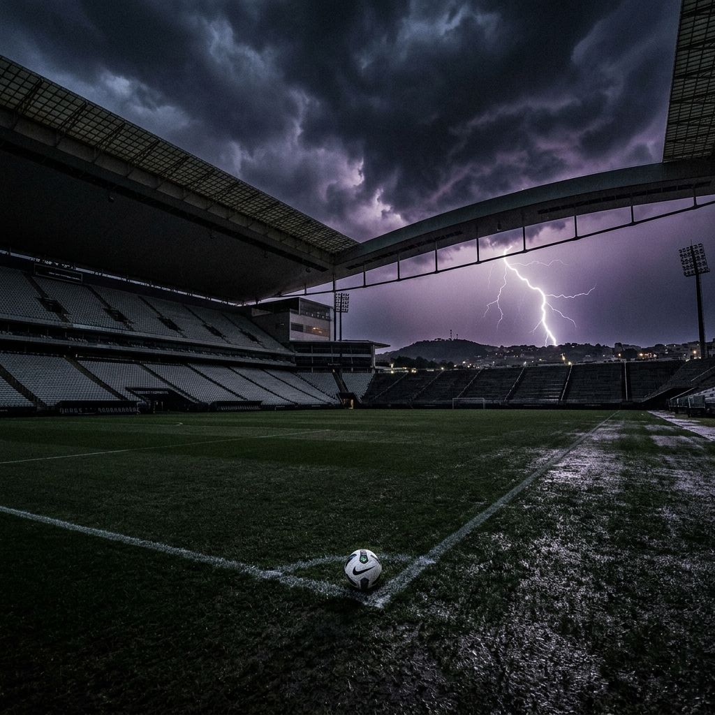 Tormenta eléctrica en estadio de fútbol - ClimaGol