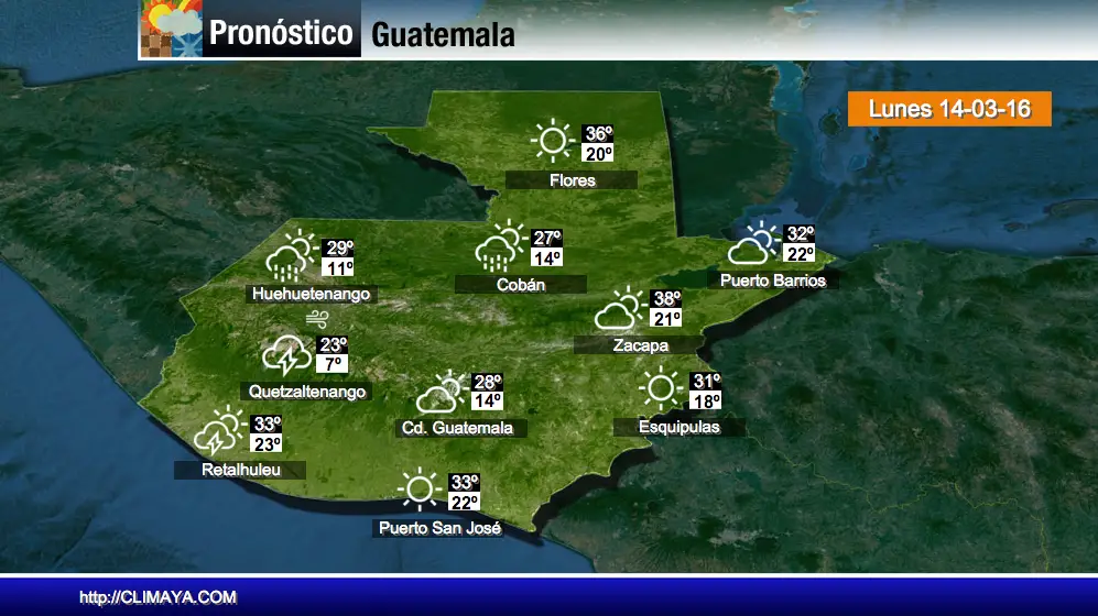 Pronóstico Para Hoy En Guatemala Climaya 3494